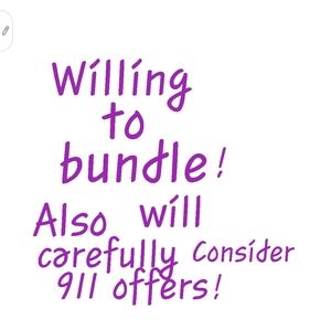 Willing to bundle!! Im also very open to offers!!